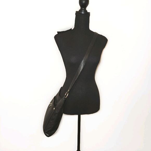 COACH F16533 Penelope Turnlock Black Pebbled Leather Crossbody EUC 11x10 - Picture 3 of 12